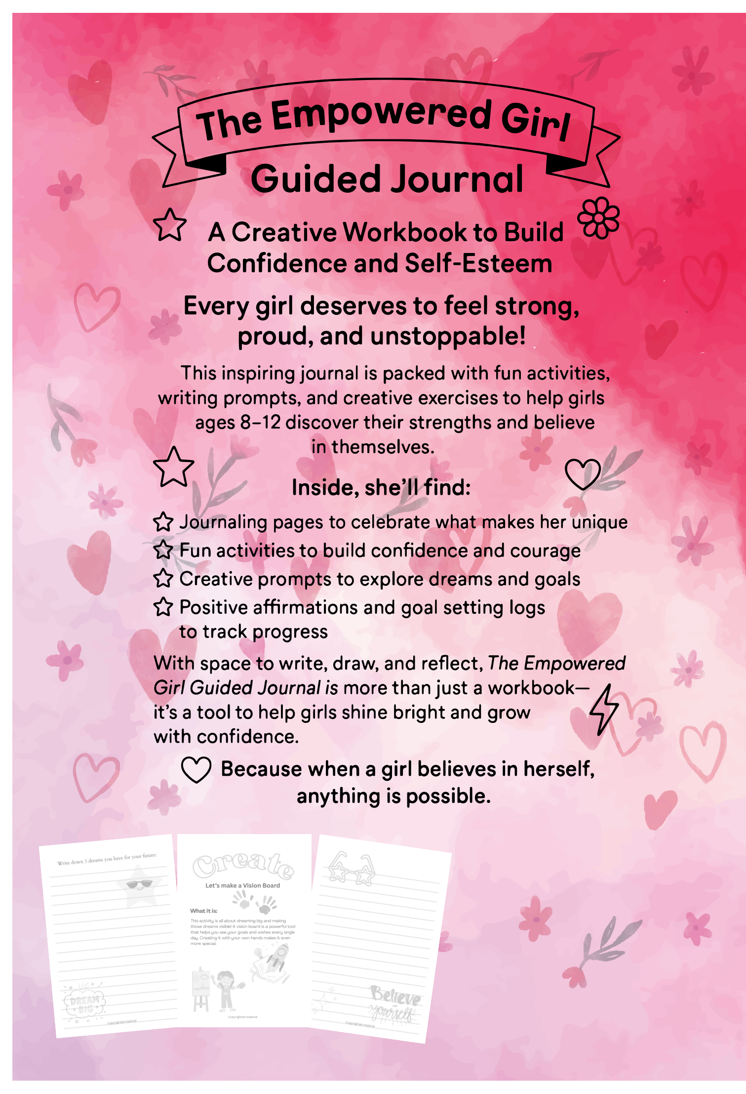 Guided Journal for Girls - Back Cover